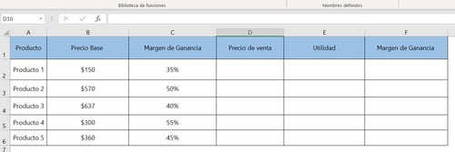 MARGEN DE UTILIDAD 1